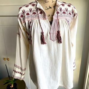 Isabel Marant Étoile embroidered peasant blouse; extra-small; new w/out tags